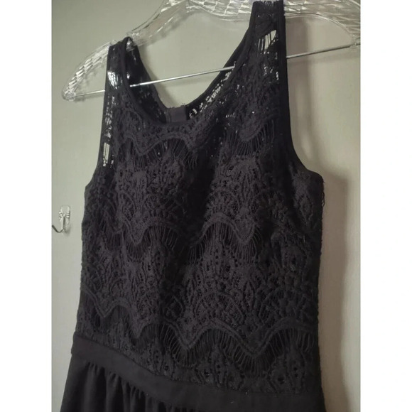 Lilly Pulitzer Sz XS Rhea Black Lace Contrast Sleeveless Dress Cocktail Party - Picture 3 of 9